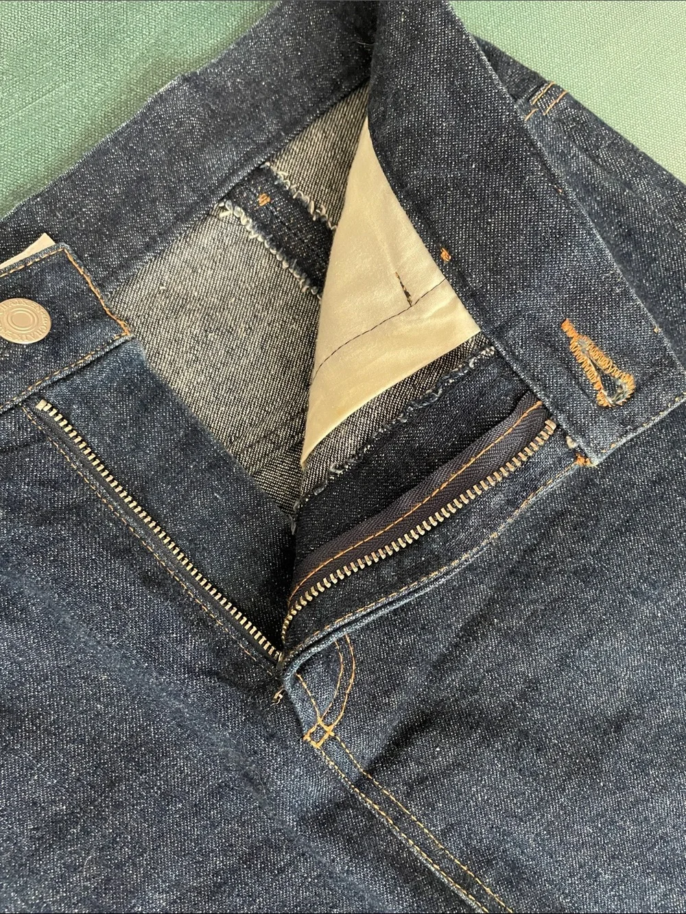Chaiken Denim Skirt Asymetrical Hemline